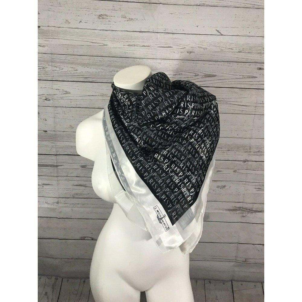J MICO SANCHO Black/White Paris Theme Polyester Sc